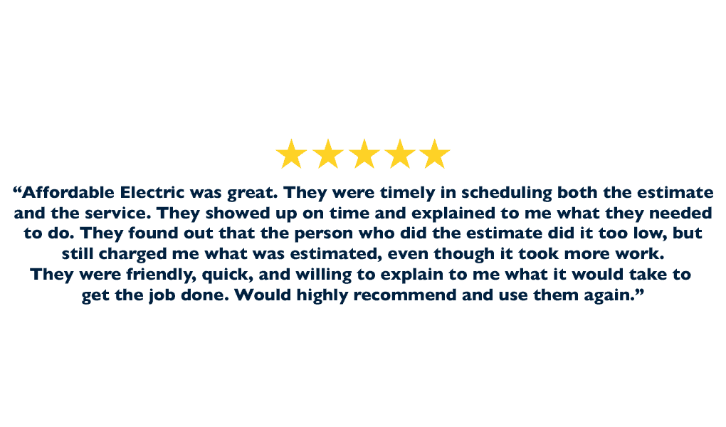 affordable electric 5 star google review
