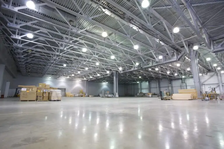 warehouse lighting design big open room