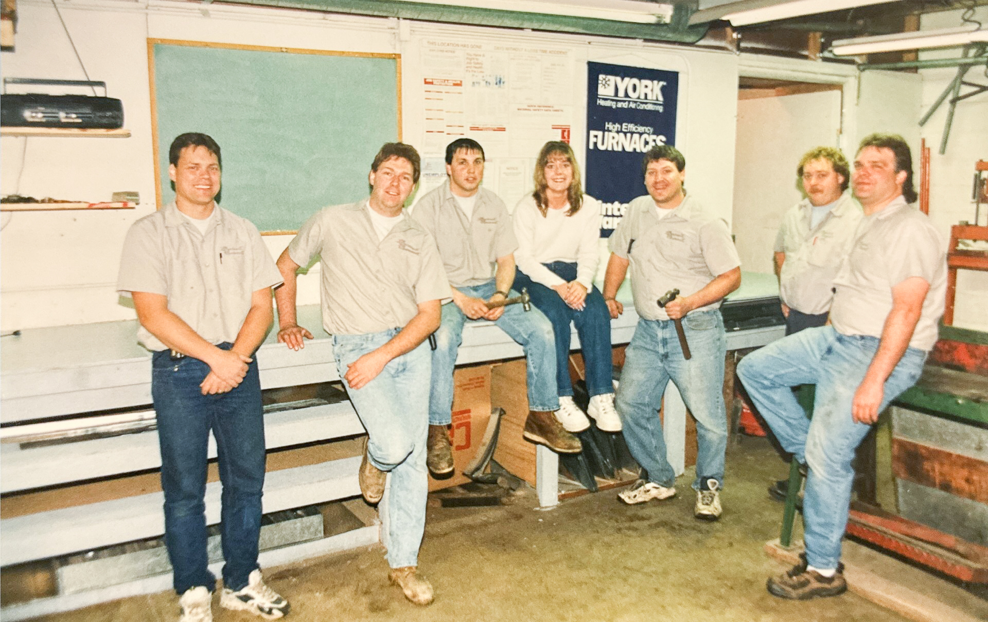 4Front Employees congregated wearing uniforms, circa 1980s