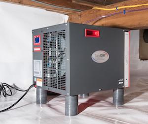 Crawl space dehumidifier