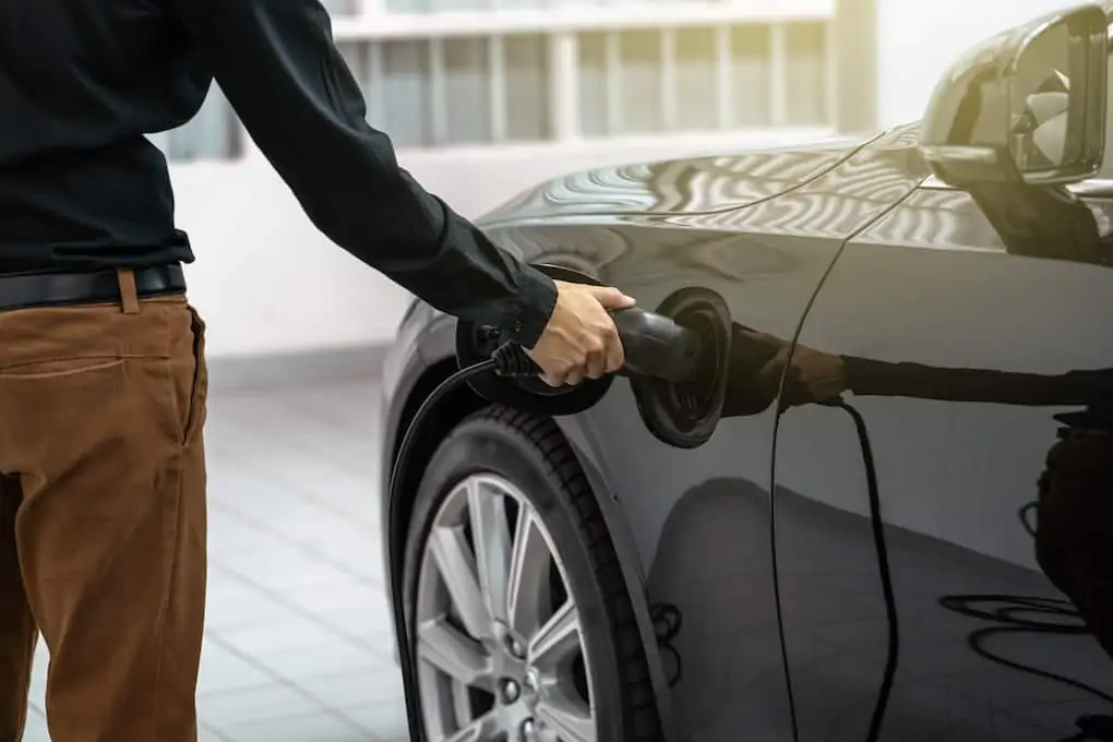 outdoor commercial ev charging station installation