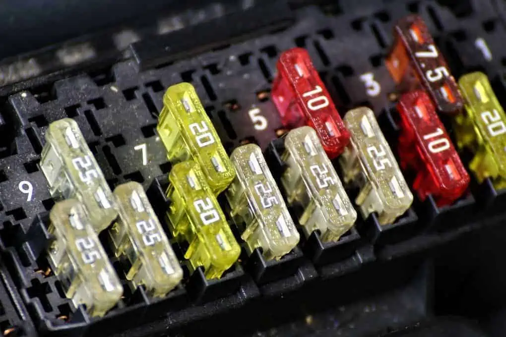 close up shot of fuse box in an electrical panel upgrade