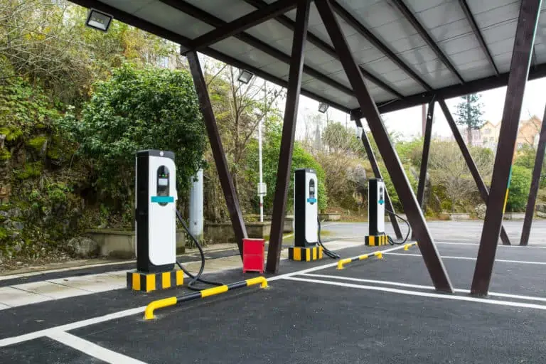 install EV chargers for commercial use parking lot