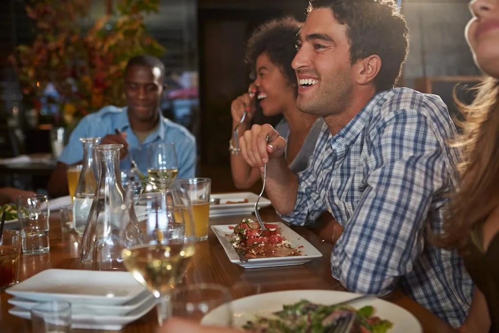 Group Of Friends Enjoying restaurants in st louis park