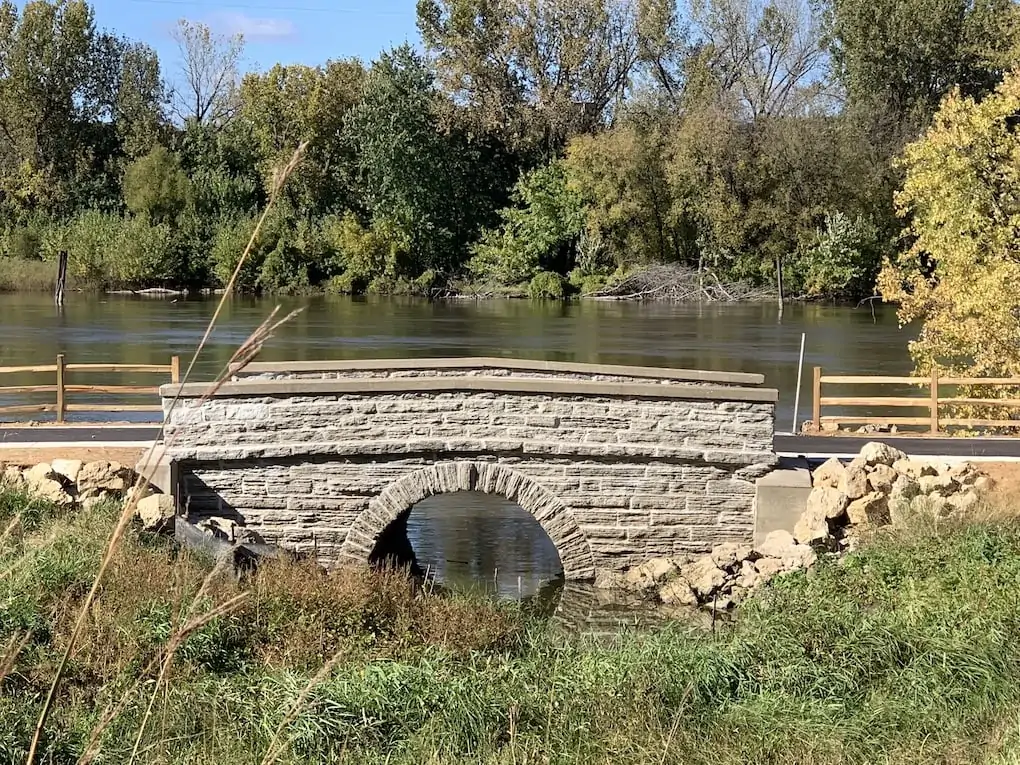 bridge and trees at lilydale park in st paul; history of st. paul